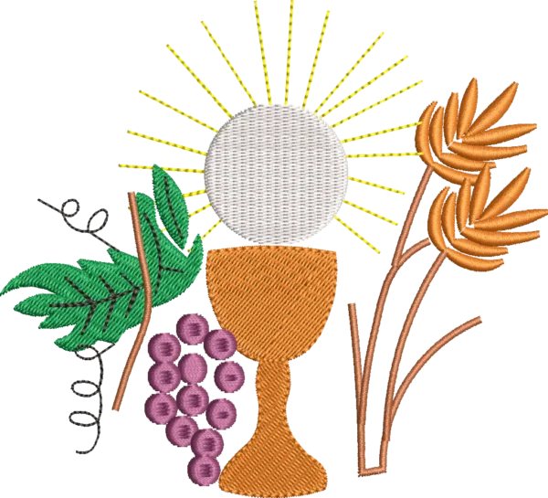 Matriz de Bordado Ceia Eucaristia Religioso Ref157 Vários tamanhos.
