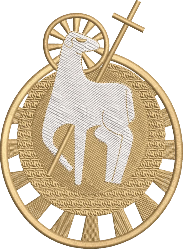 Matriz de Bordado Cordeiro Religioso Ref163 Vários tamanhos.