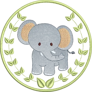 Matriz de Bordado Elefante Animais Ref145 Vários tamanhos.