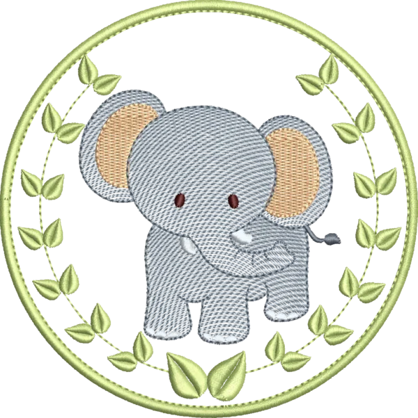 Matriz de Bordado Elefante Animais Ref145 Vários tamanhos.