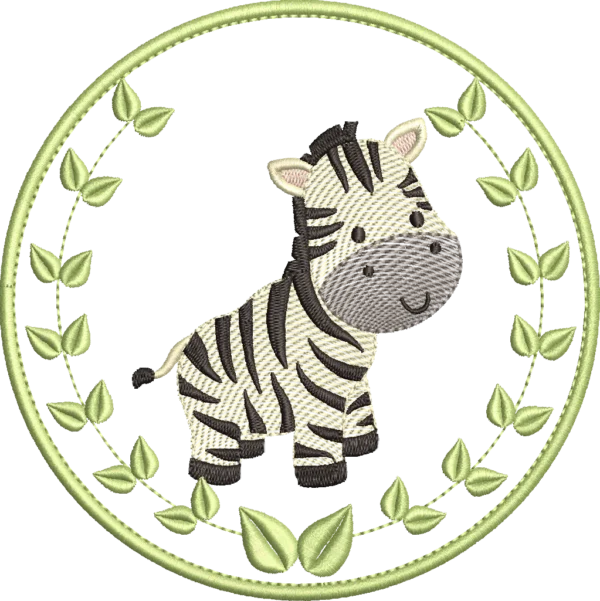 Matriz de Bordado Zebra Animais Ref144 Vários tamanhos.