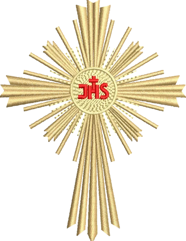 Matriz de Bordado Cruz Religioso Ref388 Vários tamanhos.