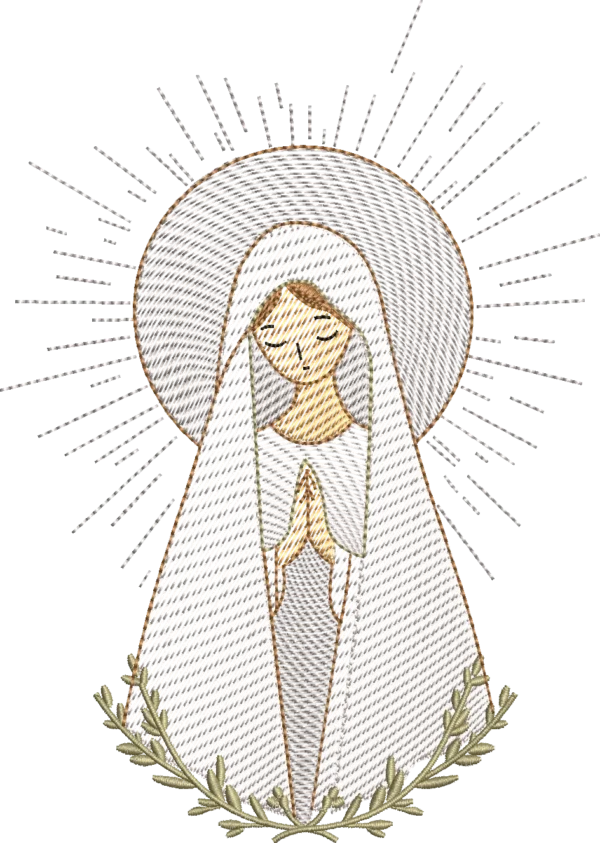 Matriz de Bordado Santa Nossa Senhora Religioso Ref381 Vários tamanhos.