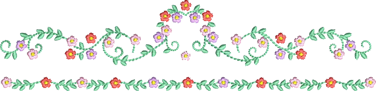 Matriz de Bordado Floral Ref393 Vários tamanhos.